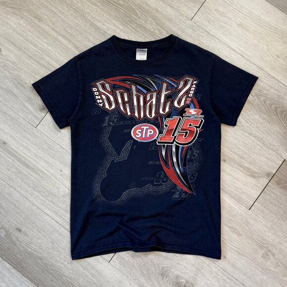 Rare Vintage Y2K Donny Schatz #15 STP Sprint Car Racing Men's T-Shirt - Small - Picture 1 of 6